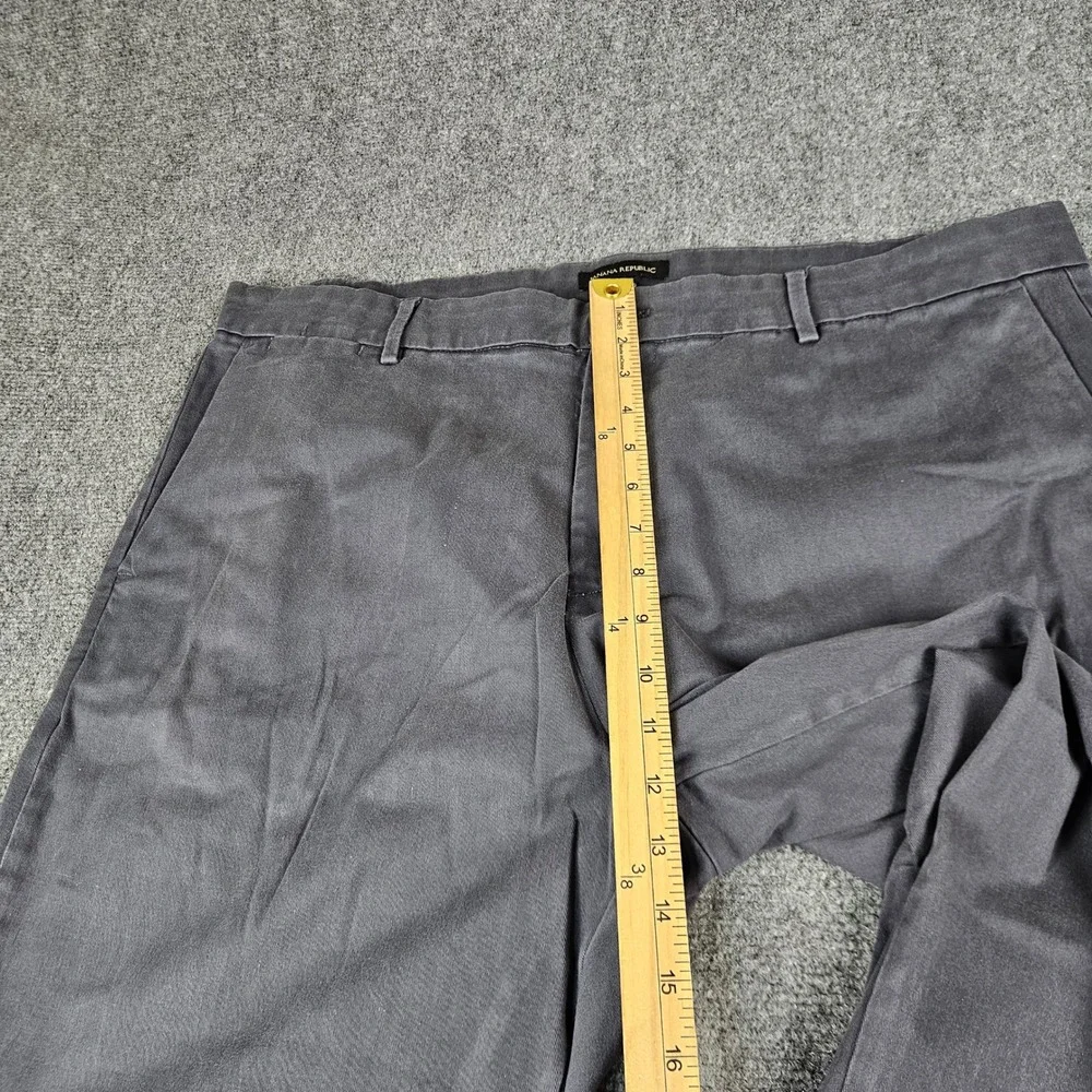 Banana Republic Fulton Skinny Chino Pants Mens 40x29 Gray Stretch Cotton Twill
